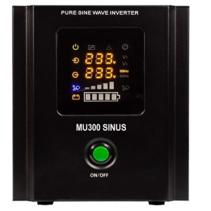 Měnič: dc/ac 300W Uvýst:230VAC Výv: síťové 230 V 0÷40°C 12V