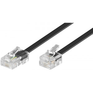 Propojovací kabel RJ11 - RJ45 pro modemy černý 5m