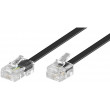 Propojovací kabel RJ11 - RJ45 pro modemy černý 10m
