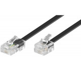 Propojovací kabel RJ11 - RJ45 pro modemy černý 10m