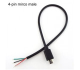 Micro USB koknektor samec s kabelem 30cm