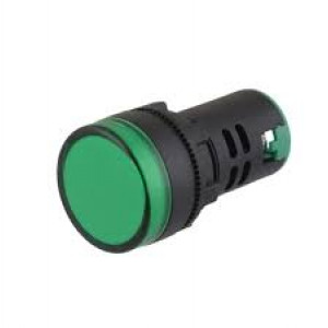 Kontrolka 22mm Podsv: LED 230V AC vypouklá IP65 barva  