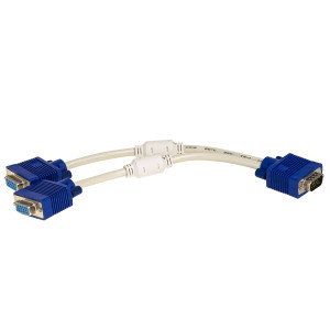 Kabel D-Sub 15pin HD vidlice,D-Sub 15pin HD zásuvka x2 bílá