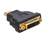Adaptér DVI-I (24+5) zásuvka,HDMI vidlice Barva: černá