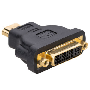 Adaptér DVI-I (24+5) zásuvka,HDMI vidlice Barva: černá
