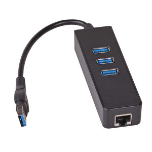 Adaptér USB na Fast Ethernet s hubem USB USB 3.0 0,15m