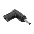 Adaptér DC 3,0/1,0 zástrčka,USB C zásuvka černá 100W 5A