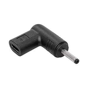 Adaptér DC 3,0/1,0 zástrčka,USB C zásuvka černá 100W 5A