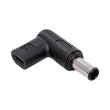 Adaptér USB C zásuvka,DC 6,5/4,4 zástrčka černá 100W 5A