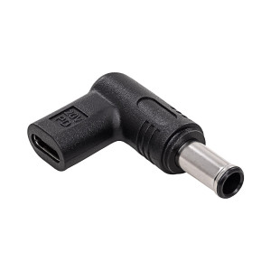 Adaptér USB C zásuvka,DC 6,5/4,4 zástrčka černá 100W 5A