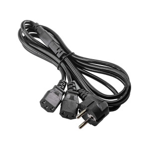 Kabel 3x0,5mm2 PVC 1,15m Schuko černá 10A 250V Žíla: CCA
