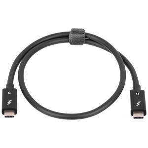 Kabel: USB-USB USB C vidlice,z obou stran 0,5m Barva: černá