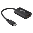 Adaptér HDMI zásuvka,USB C vidlice 0,2m černá černá