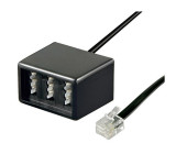 RJ11 zástrčka, TAE F socket, TAE N socket x2 Transition splitter