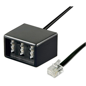 RJ11 zástrčka, TAE F socket, TAE N socket x2 Transition splitter
