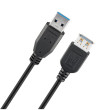 Kabel USB 3.0 USB A zásuvka,USB A vidlice 5m černá Žíla: Cu