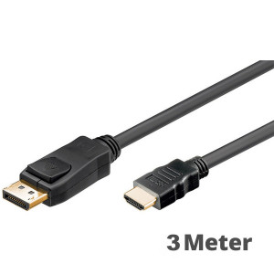 Kabel Display Port 1.1 Display Port vidlice - HDMI vidlice 3m