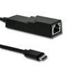 Adaptér USB 3.1 RJ45 zásuvka,USB C vidlice 200mm Barva: černá