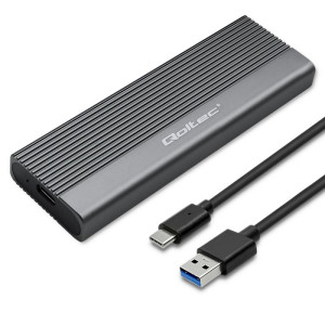 Box pro disky: M.2 PnP SATA III,USB-C Mat.těl: hliník šedá