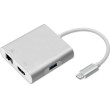 Adaptér USB 3.0,USB 3.1 niklovaný 0,2m bílá stříbrná hliník