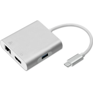 Adaptér USB 3.0,USB 3.1 niklovaný 0,2m bílá stříbrná hliník