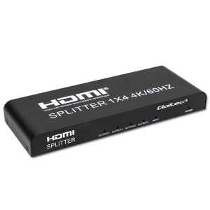 Přechod: rozbočovač HDCP 2.2,HDMI 2.0 PnP,Ultra HD 4K černá