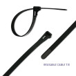 Cable tie multi use L: 300mm W: 7.2mm polyamide black 50pcs.