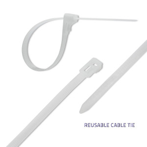 Cable tie multi use L: 200mm W: 4.8mm polyamide natural