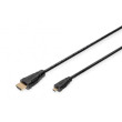 Kabel HDMI 1.4 HDMI vidlice,micro HDMI zástrčka 1m černá