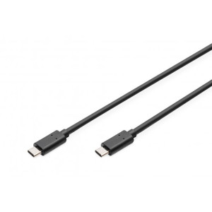 Kabel USB 2.0 USB C vidlice,z obou stran niklovaný 3m černá