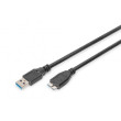 Kabel USB 3.0 USB A vidlice,USB B micro vidlice niklovaný 1m