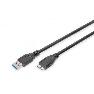 Kabel USB 3.0 USB A vidlice,USB B micro vidlice niklovaný 1m