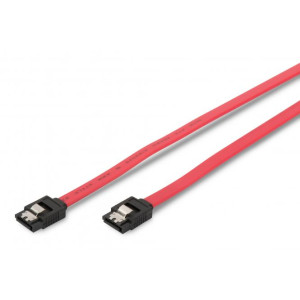 Kabel: SATA SATA vidlice,z obou stran 500mm červená Žíla: Cu