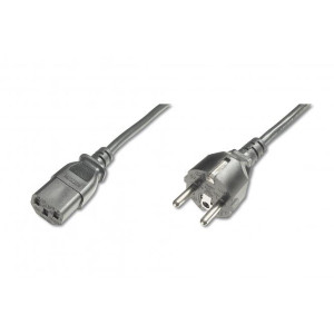 Kabel CEE 7/7 (E/F) vidlice,IEC C13 zásuvka 1,8m černá 10A