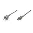 Kabel CEE 7/7 (E/F) vidlice,IEC C5 zásuvka 750mm černá 10A