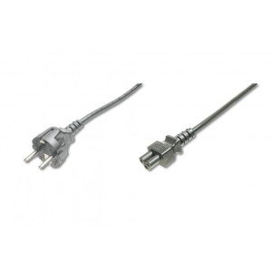 Kabel CEE 7/7 (E/F) vidlice,IEC C5 zásuvka 750mm černá 10A