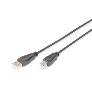 Kabel USB 2.0 USB A vidlice,USB B vidlice niklovaný 0,5m