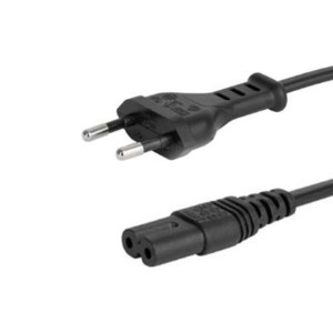 Kabel 2x0,75mm2 CEE 7/16 (C) vidlice,IEC C7 zásuvka PVC 2m
