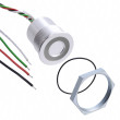 Přepínač odolný vandalům bez aretace SPST-NO IP67 OFF-(ON) červená /   24V LED 30mm