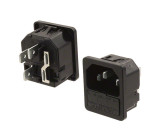 Konektor IEC 60320,napájecí AC 6200 C14 (E),1x pojistka 10A