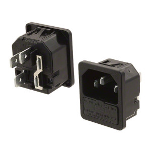 Konektor IEC 60320,napájecí AC 6200 C14 (E),1x pojistka 10A