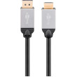 Kabel DisplayPort 1.2,HDMI 2.0 1m černá