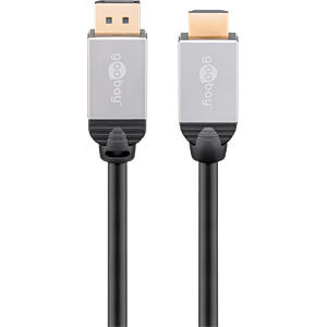 Kabel DisplayPort 1.2,HDMI 2.0 1m černá