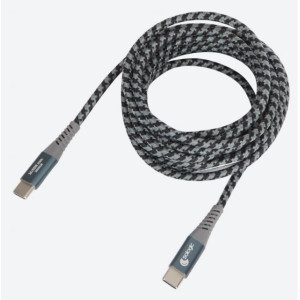 Nabíjecí a datový kabel USB-C na USB-C modro-černý 3m