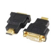 Adaptér DVI-D (18+1) zásuvka,HDMI vidlice Barva: černá
