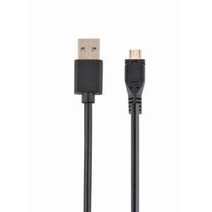 Kabel USB 2.0 USB A vidlice,USB B micro vidlice zlacený 1m