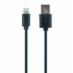Kabel USB 2.0 vidlice Apple Lightning,USB A vidlice 1m černá