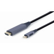 Adaptér USB 3.0 HDMI vidlice,USB C vidlice 1,8m černá 32AWG