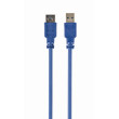 Kabel USB 3.0 USB A zásuvka,USB A vidlice 1,8m modrá PVC