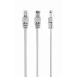 Patch cord U/UTP 5e lanko CCA PVC šedá 50m 26AWG Økab: 5mm